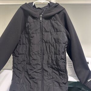 Abercrombie Kids Black Hooded Quilted Jacket